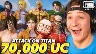Buying ALL Attack on Titan Skins in PUBG MOBILE